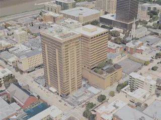 Baton Rouge City, LA, USA (2024) 3D Model