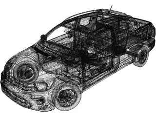 Volkswagen Saveiro 1.6 MSI Extreme (2025) 3D Model