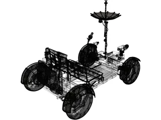 Apollo Lunar Rover Moon Car 3D Model