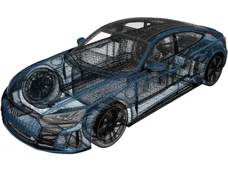 Audi e-tron GT Quattro (2022) 3D Model