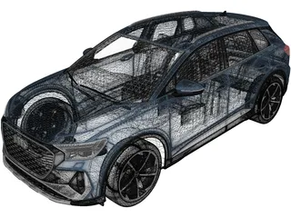 Aud Q4 E-Tron S-Line (2022) 3D Model