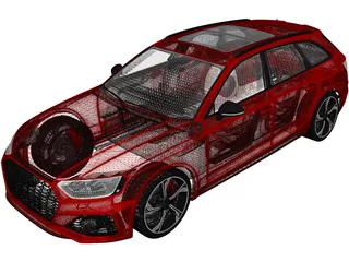 Audi RS4 Avant (2020) 3D Model