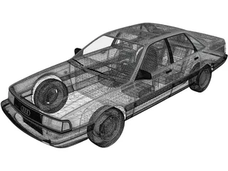 Audi 200 Sedan (1983) 3D Model