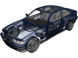 BMW 318i Coupe (1993) 3D Model