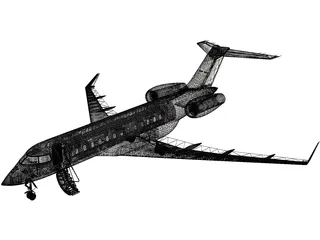 Bombardier Global 6000 3D Model