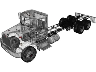 Peterbilt 330 Chassis 3-axle (2003) 3D Model