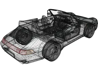 Porsche 911 Carrera Cabrio (1994) 3D Model