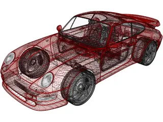 Porsche 911 Turbo (1995) 3D Model