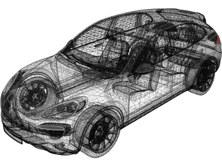Porsche Cayenne Hybrid (2011) 3D Model