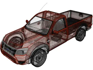 Ford Ranger RegularCab (2009) 3D Model