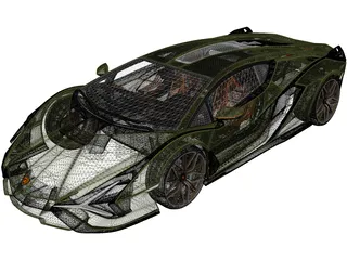 Lamborghini Sian (2020) 3D Model