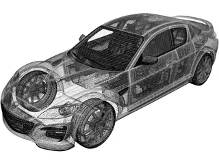 Mazda RX-8 (2008) 3D Model