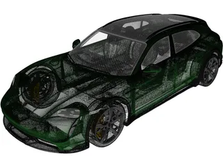Porsche Taycan Turbo S Cross Turismo (2021) 3D Model