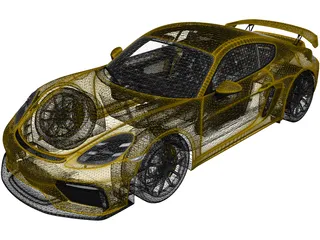 Porsche 718 Cayman GT4 (2020) 3D Model