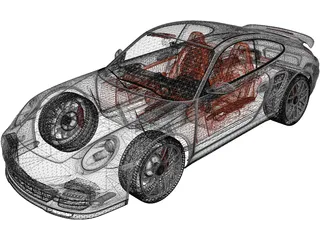 Porsche 911 Turbo (2010) 3D Model