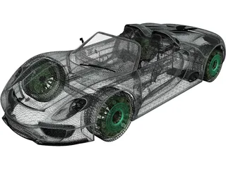 Porsche 918 Spyder (2011) 3D Model