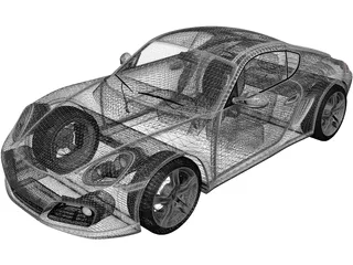 Porsche Cayman S (2011) 3D Model