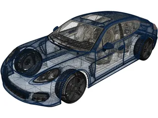 Porsche Panamera Turbo (2009) 3D Model