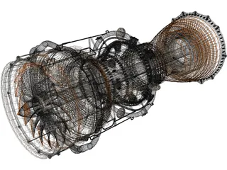 Jet Engine 3D Model