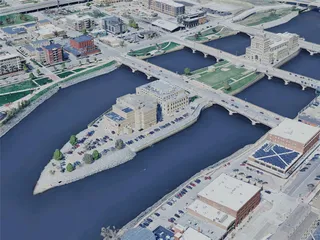 Cedar Rapids City, USA (2024) 3D Model