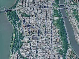 New York City, Upper Manhattan, USA (2024) 3D Model