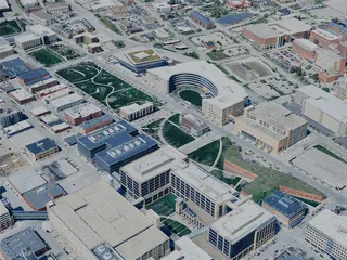 Des Moines City, IA, USA (2024) 3D Model