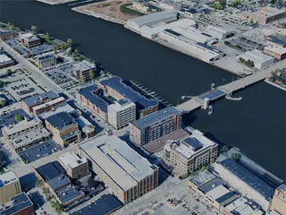 Green Bay City, WI, USA (2024) 3D Model