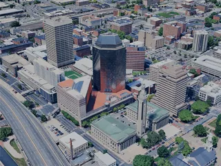 Springfield City, MA, USA (2024) 3D Model