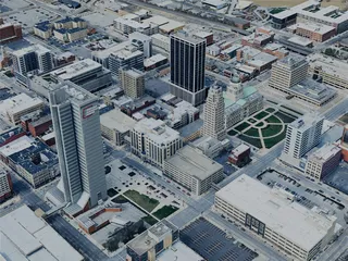 Fort Wayne City, IN, USA (2024) 3D Model