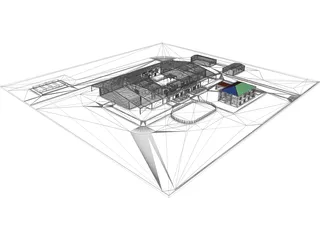 Equestrian Center 3D Model