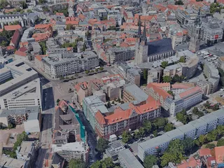 Halle (Saale) City, Germany (2022) 3D Model