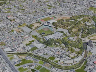 Himeji City, Japan (2022) 3D Model