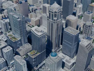 Seattle City, WA, USA (2024) 3D Model