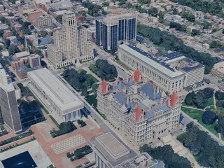 Albany City, NY, USA (2024) 3D Model