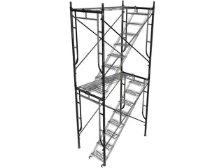 Scaffold Stair Tower 3D Model