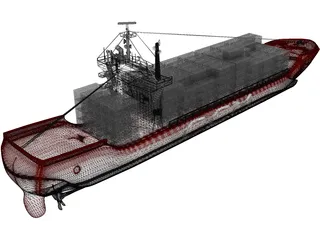 Cargo Ship 3D Model