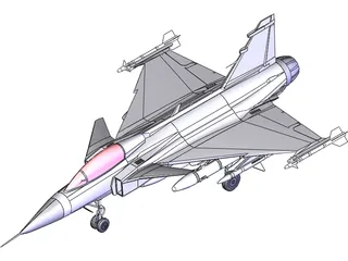 Saab Jas-39 Gripen 3D Model