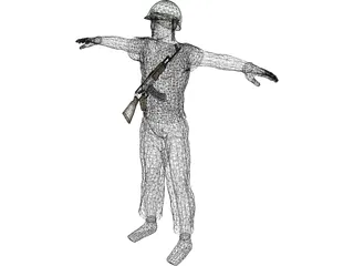 Soldier Albanian 3D Model