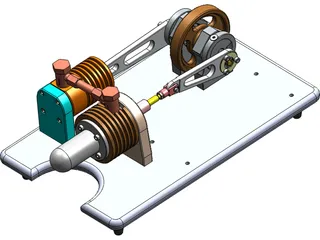 Stirling Engine 3D Model