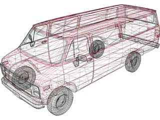 Dodge B350 Maxiwagon (1989) 3D Model