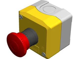 Emergency Stop Button 3D Model