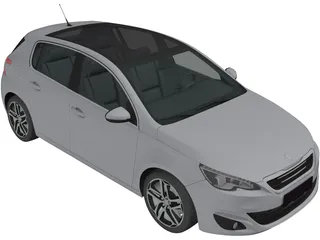 Peugeot 308 (2014) 3D Model