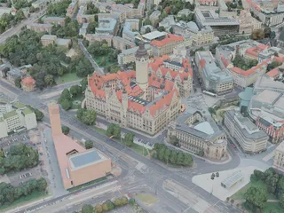 Leipzig City, Germany (2020) 3D Model