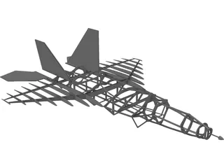 F-22 Raptor for Free Fly 3D Model