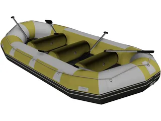 Rafting Boat 3D Model