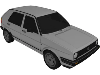 Volkswagen Golf GL (1990) 3D Model