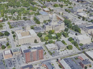 Springfield City, IL, USA (2022) 3D Model