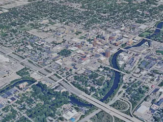 Lansing City, MI, USA (2023) 3D Model