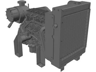 Isuzu 4LE1 Auxilary Engine 3D Model