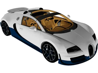 Bugatti Veyron Grand Sport Vitesse (2012) 3D Model